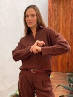Camisa Lyocell Marrom