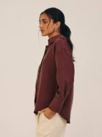 Camisa Lyocell Marrom