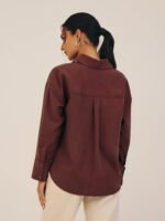 Camisa Lyocell Marrom