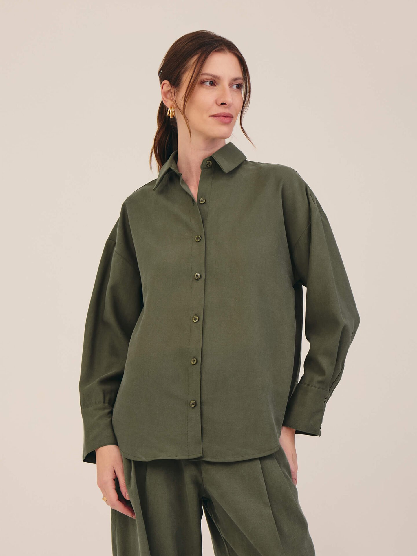 Camisa Lyocell Verde