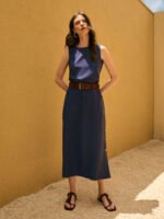 Saia Beira Azul Marinho