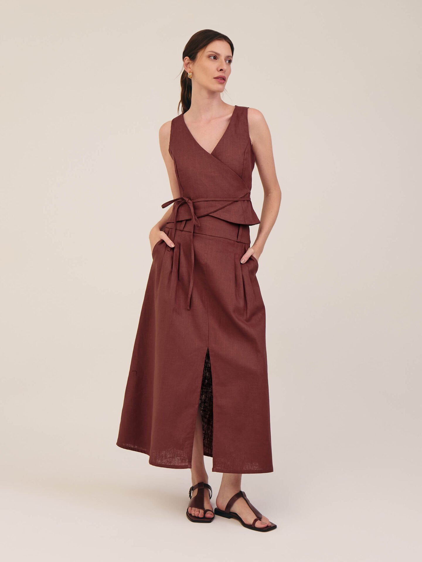 Saia Linha Luxor Marrom