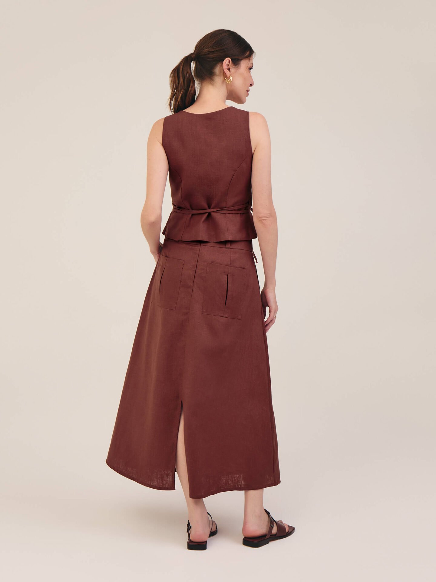 Saia Linha Luxor Marrom