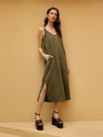 Vestido Onda Lyocell Verde