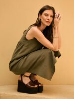 Vestido Onda Lyocell Verde