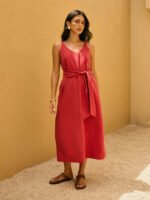 Vestido Onda Lyocell Vermelho