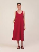 Vestido Onda Lyocell Vermelho