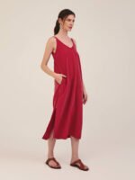 Vestido Onda Lyocell Vermelho
