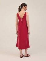 Vestido Onda Lyocell Vermelho