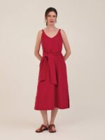 Vestido Onda Lyocell Vermelho