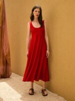 Vestido Poente Midi Vermelho
