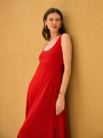 Vestido Poente Midi Vermelho