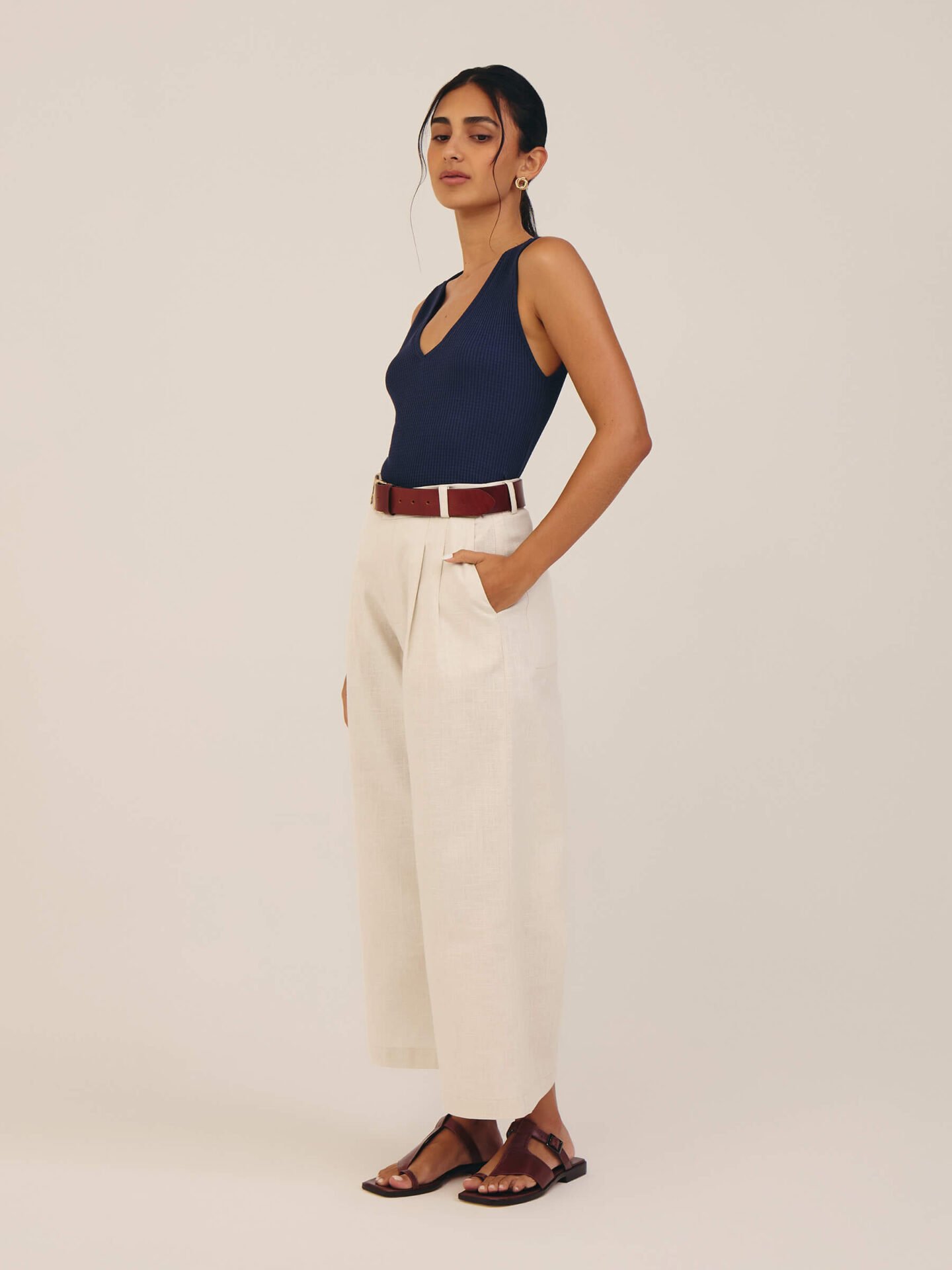 Calça Pantacourt Luxor Aveia