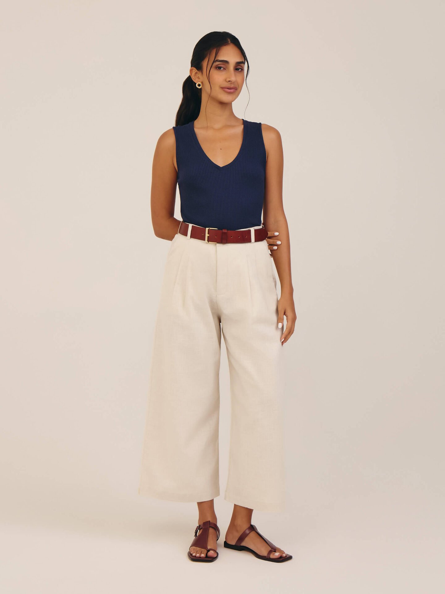 Calça Pantacourt Luxor Aveia