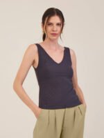 Regata Entalhe Cinza