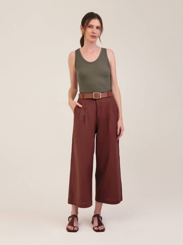 Calça Pantacourt Luxor Marrom