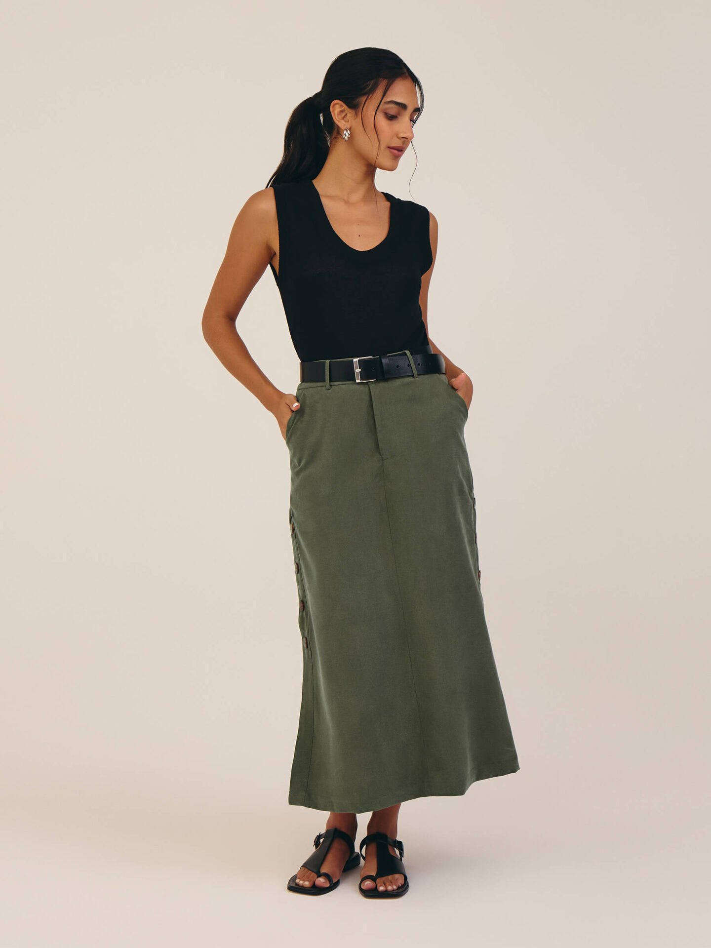 Saia Beira Lyocell Verde