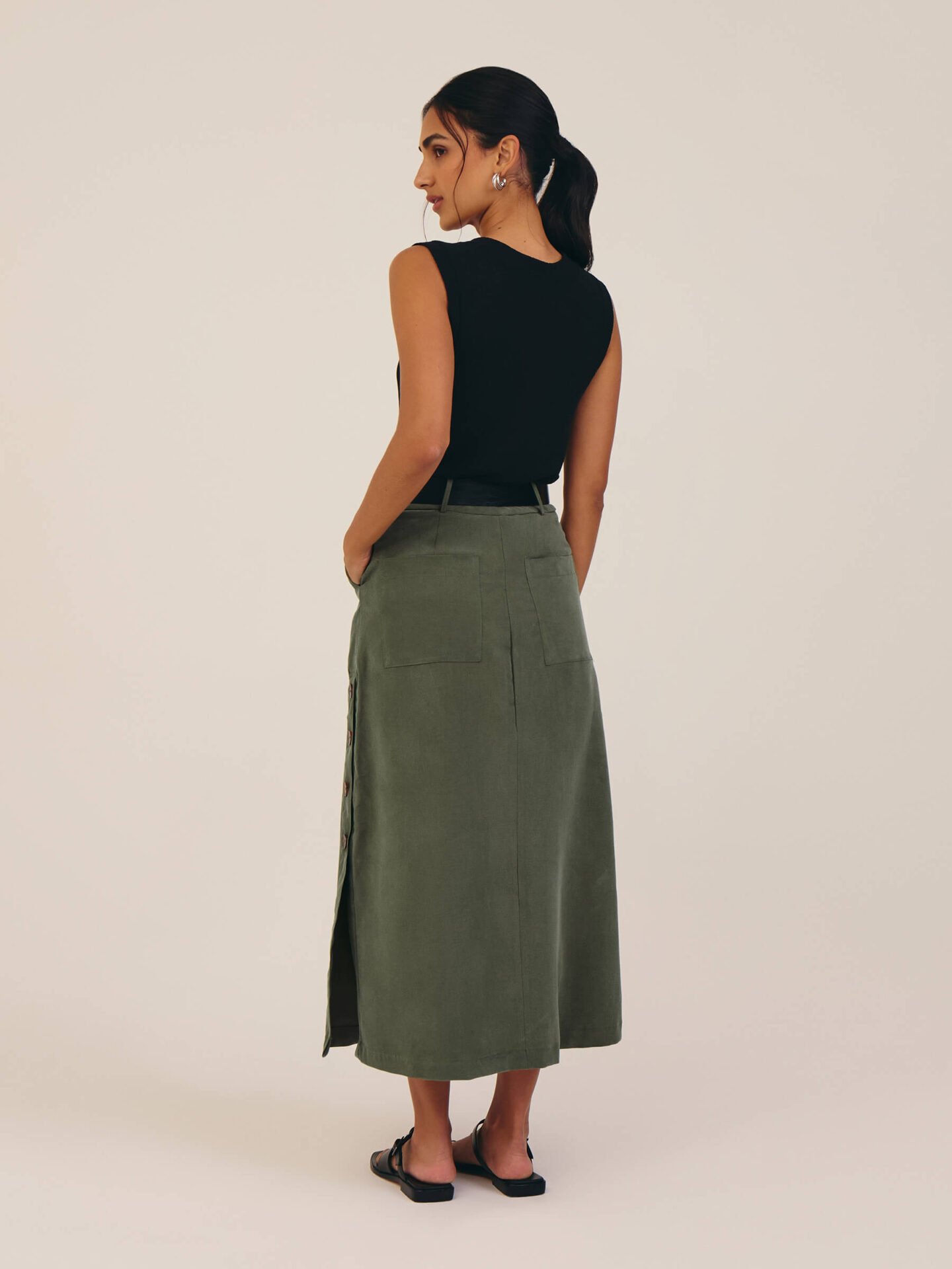 Saia Beira Lyocell Verde